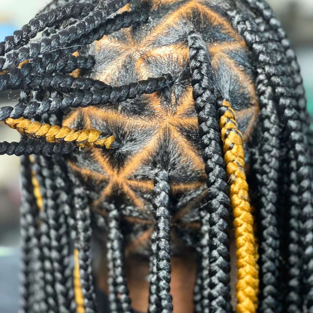 "butterfly locs" and replace with "knotless braids"