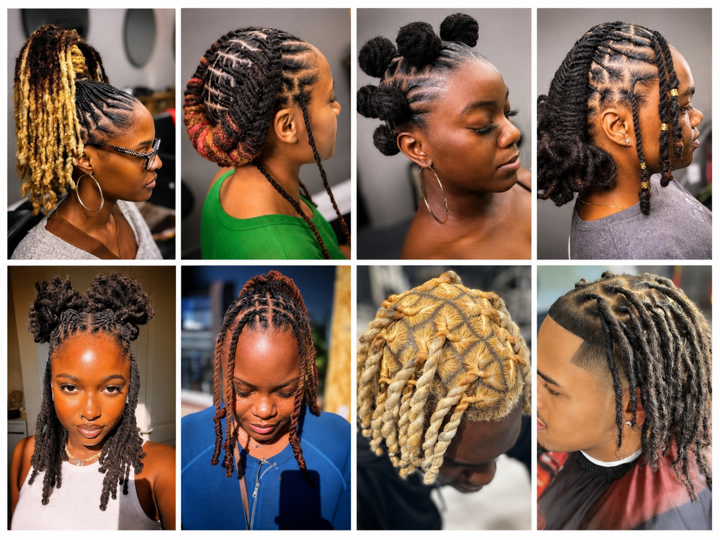 Different locs style before starting your loc journey in Vancouver
